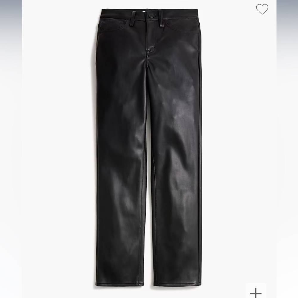 J. Crew Full-length straight-leg pant in faux leather